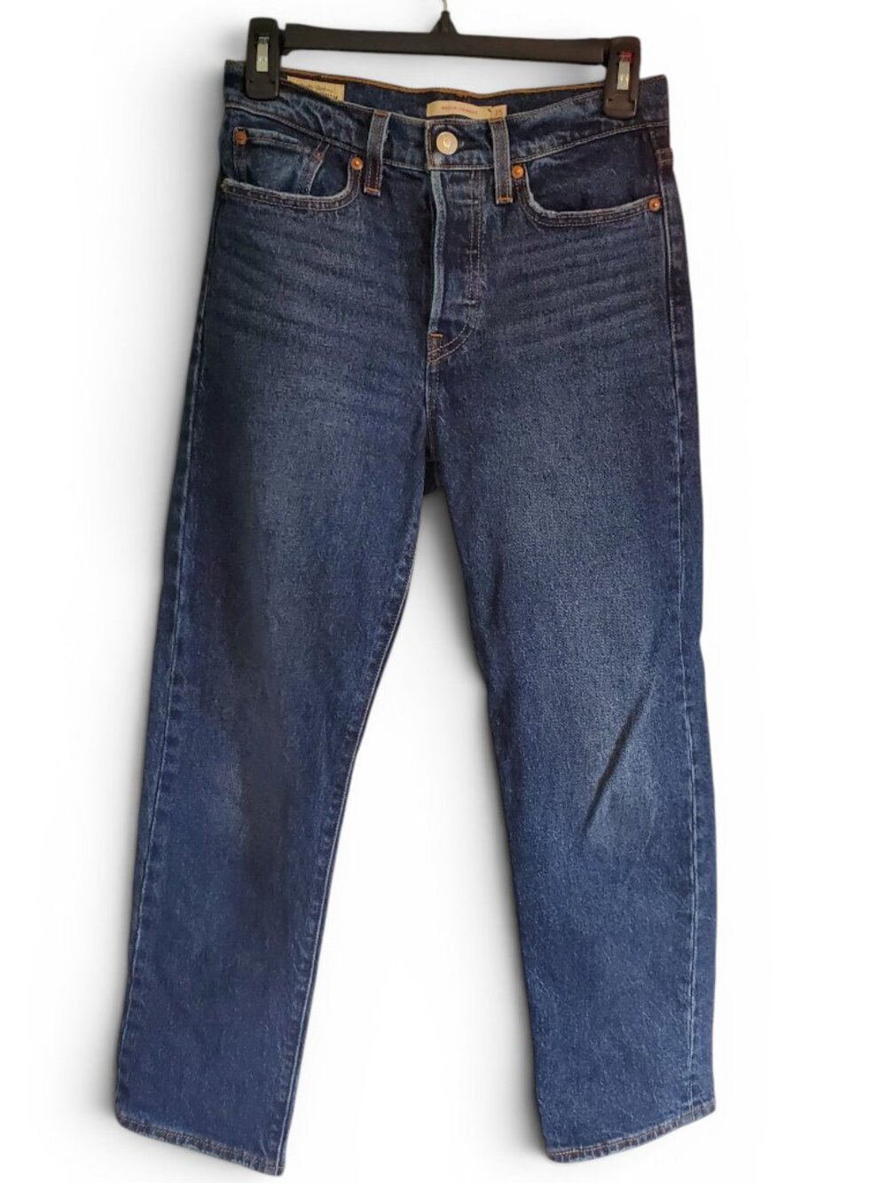 Levi's Dark Wash  Denim Button Fly Wedgie Straight Blue Jeans Women's Size 25
